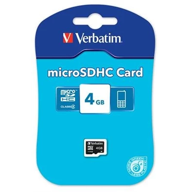 Verbatim 4GB MICRO SD (SDHC Class 4) memória kártya