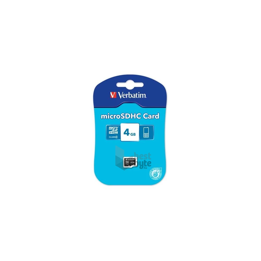 Verbatim 4GB MICRO SD (SDHC Class 4) memória kártya
