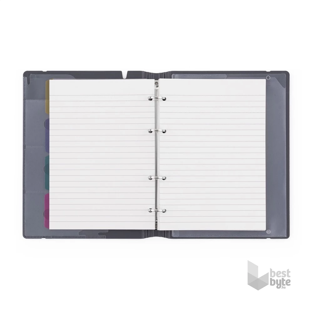 Verde A5 4 gyűrűs 3x30 vegyes lappal tégla gyűrűs mappa