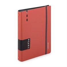 Verde A5 4 gyűrűs 3x30 vegyes lappal tégla gyűrűs mappa