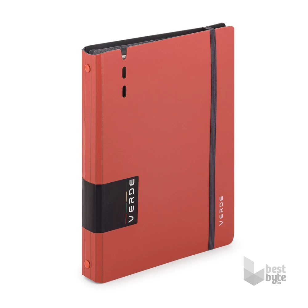 Verde A5 4 gyűrűs 3x30 vegyes lappal tégla gyűrűs mappa