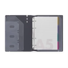 Verde A5 4 gyűrűs 3x30 vegyes lappal tégla gyűrűs mappa