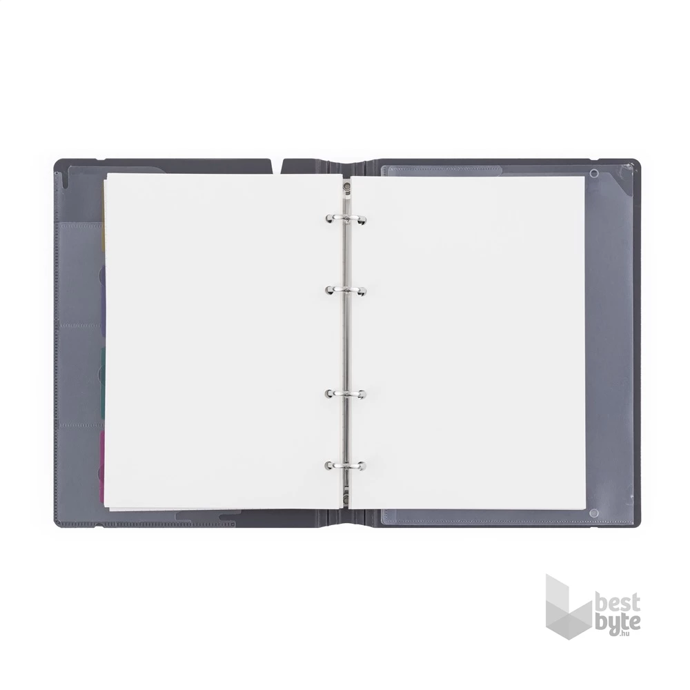 Verde A5 4 gyűrűs 3x30 vegyes lappal tégla gyűrűs mappa