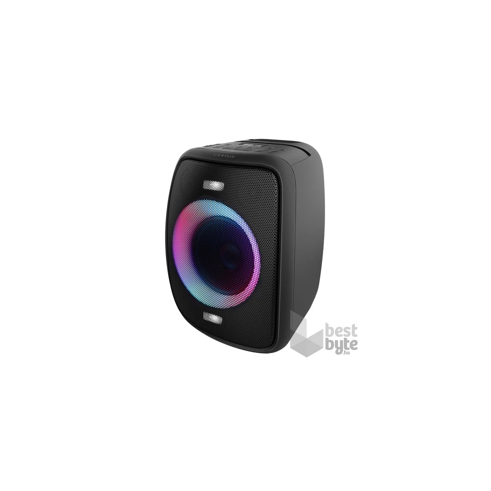 Vertux TROOP (60W, BTv5.1, 5200mAh, IPX4, 3,5mm port, RGB LED, fekete) hangszóró