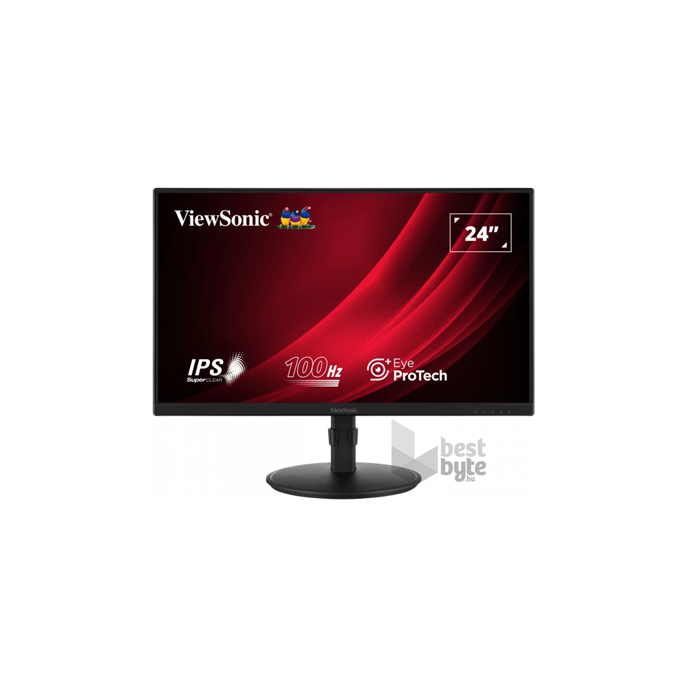 ViewSonic 23,8" VG2408A-MHD FHD IPS 100Hz DP/HDMI/VGA fekete LED monitor