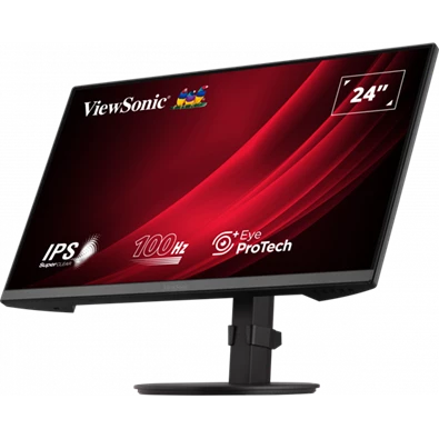 ViewSonic 23,8" VG2408A-MHD FHD IPS 100Hz DP/HDMI/VGA fekete LED monitor
