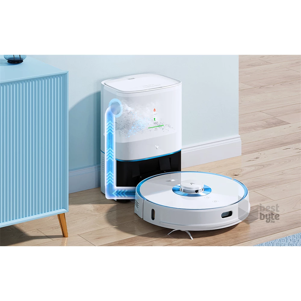 Xiaomi Viomi S9 Alpha UV porgyűjtő állomással fehér-kék száraz-nedves takarítórobot