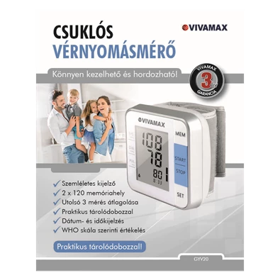 Vivamax GYV20 csuklós vérnyomásmérő