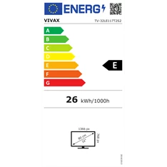 Vivax 32" 32LE117T2S2 HD Ready LED TV (Újracsomagolt)