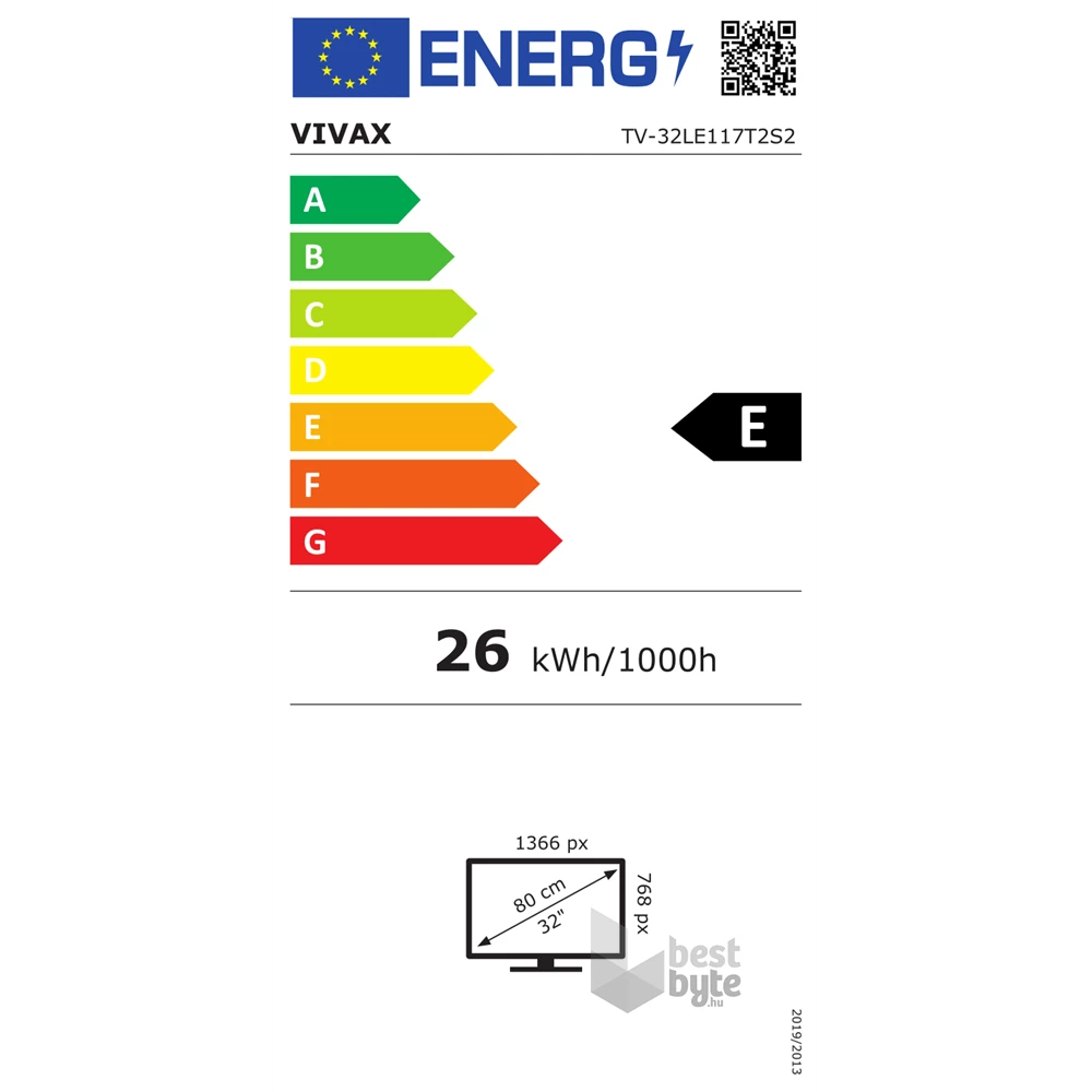 Vivax 32" 32LE117T2S2 HD Ready LED TV (Újracsomagolt)