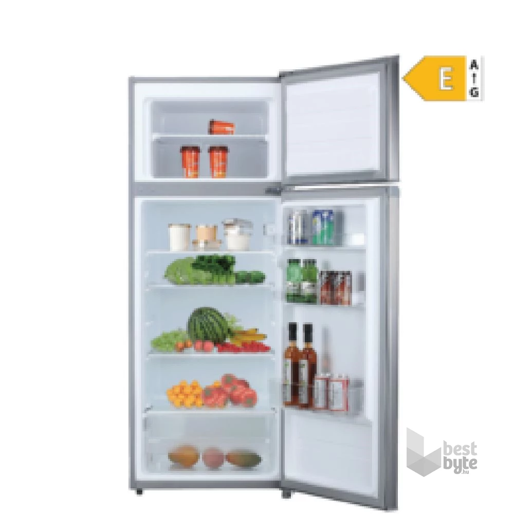 Vivax DD-207E X inox, felülfagyasztós, Hűtő:163L, Fagyasztó:41L, hűtőszekrény