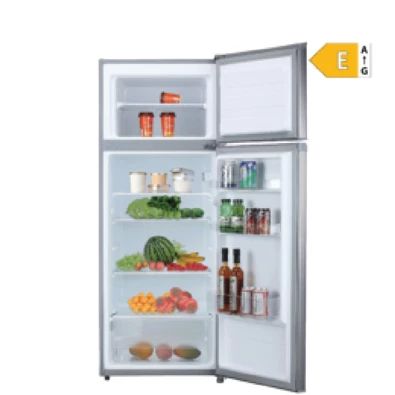 Vivax DD-207E X inox, felülfagyasztós, Hűtő:163L, Fagyasztó:41L, hűtőszekrény