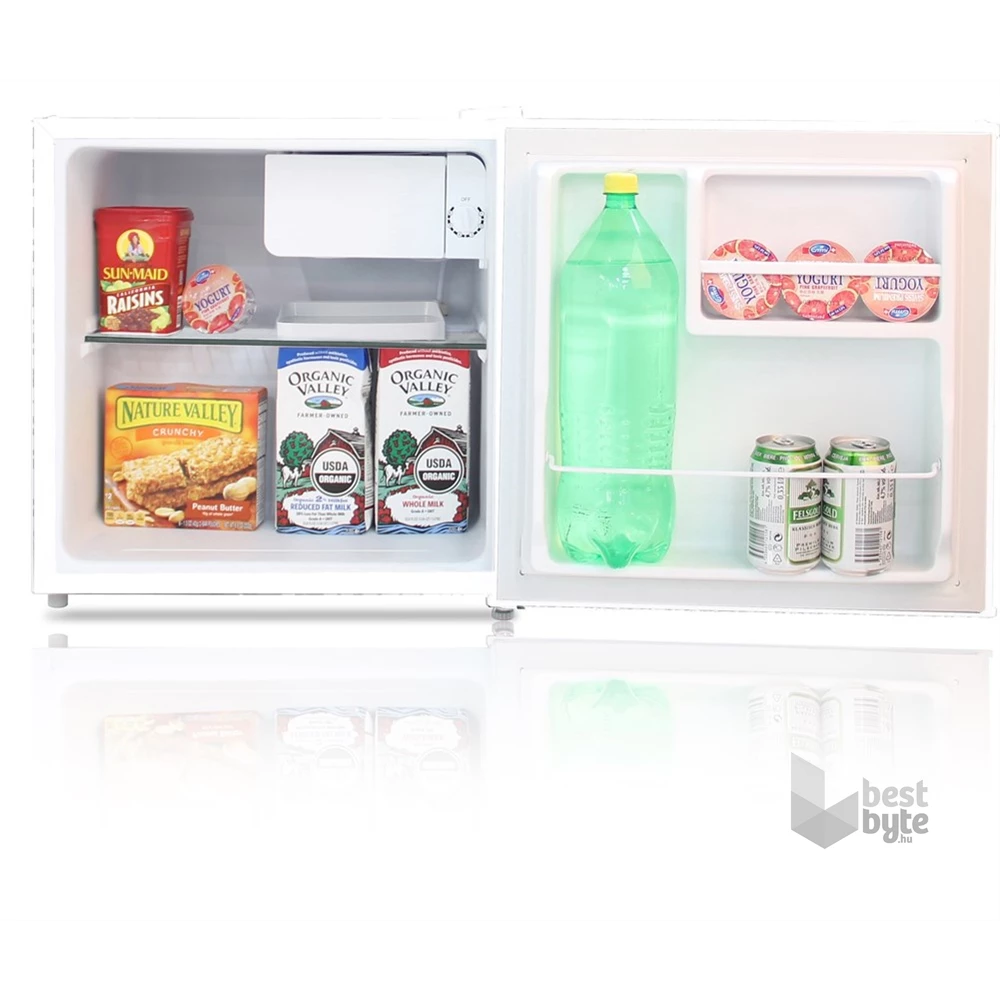 Vivax MF-45 fehér, egyajtós, Hűtő:39L, Fagyasztó:4L, mini hűtőszekrény