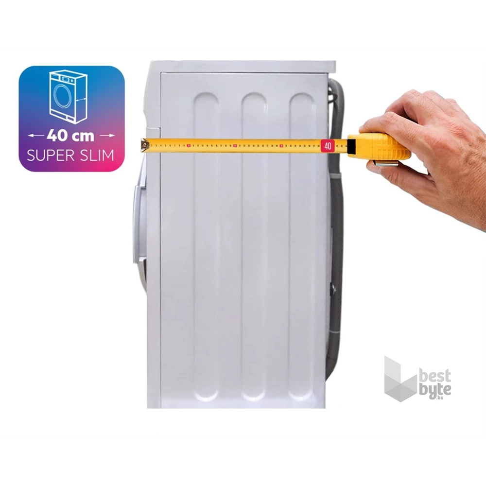 Vivax WFL-100523BS fehér, elöltöltős, szuperkeskeny, max.1000ford., 5 kg, mosógép