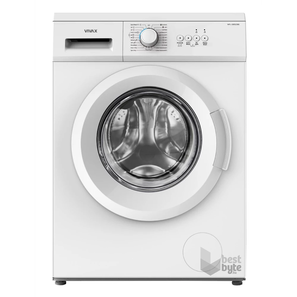 Vivax WFL-100523BS fehér, elöltöltős, szuperkeskeny, max.1000ford., 5 kg, mosógép