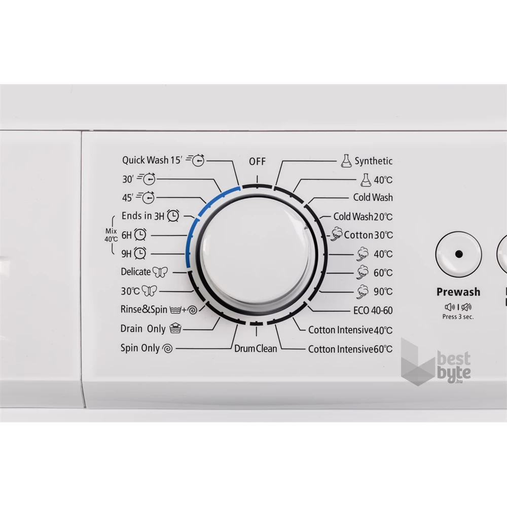 Vivax WFL-100523BS fehér, elöltöltős, szuperkeskeny, max.1000ford., 5 kg, mosógép