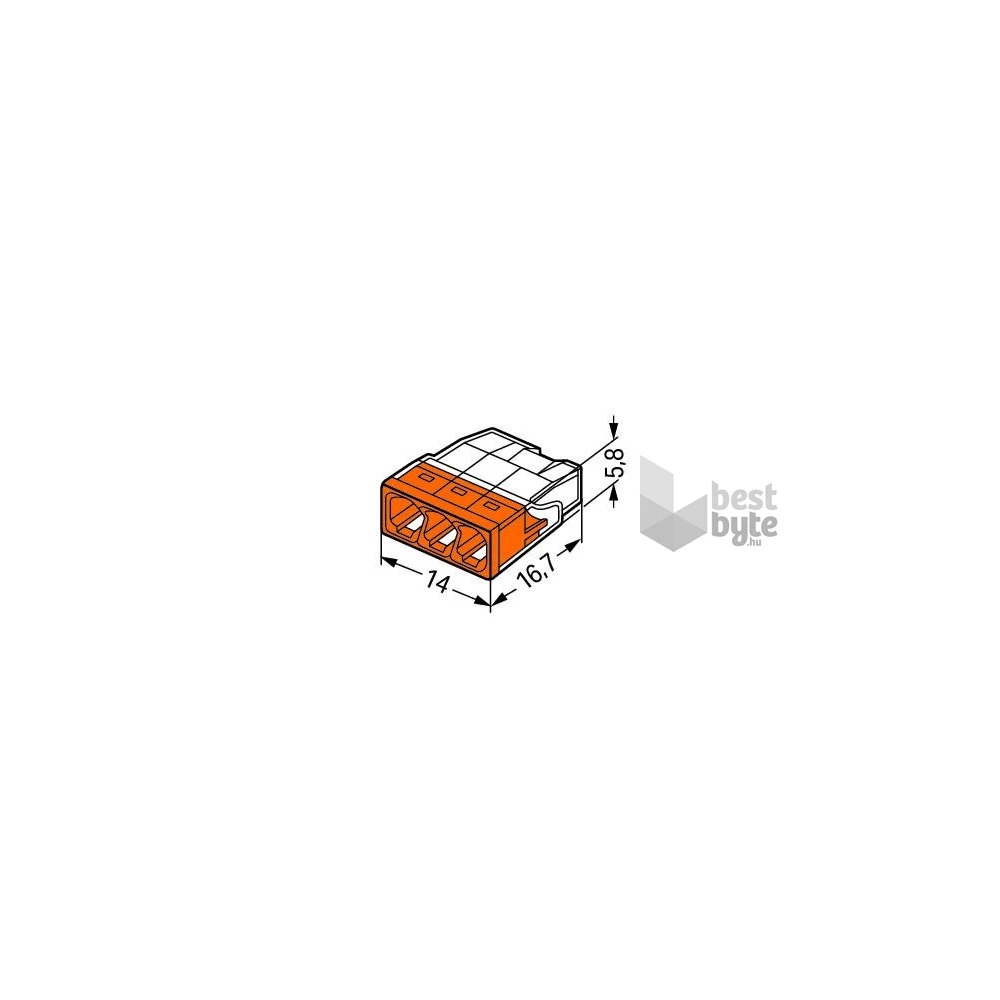 WAGO 2273-203 100 db/csomag COMPACT vezetékösszekötő