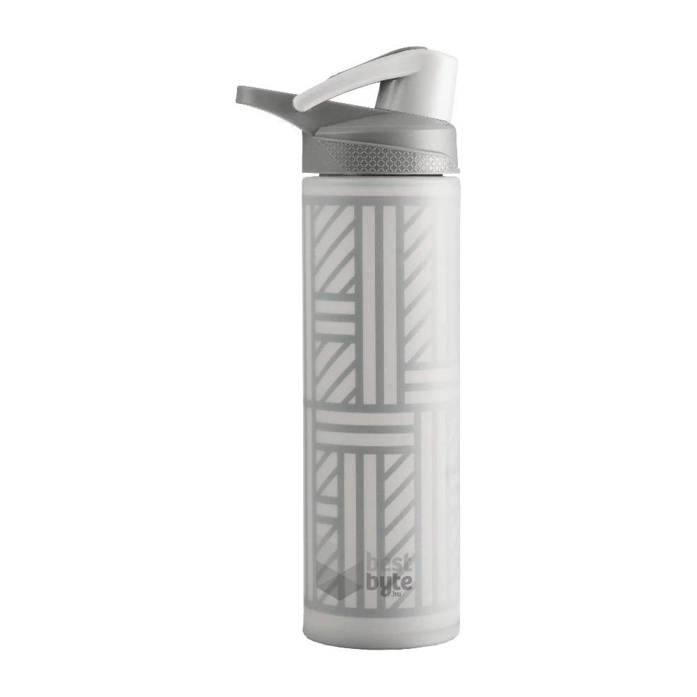Wabo 600ml szürke üveg csatos kulacs