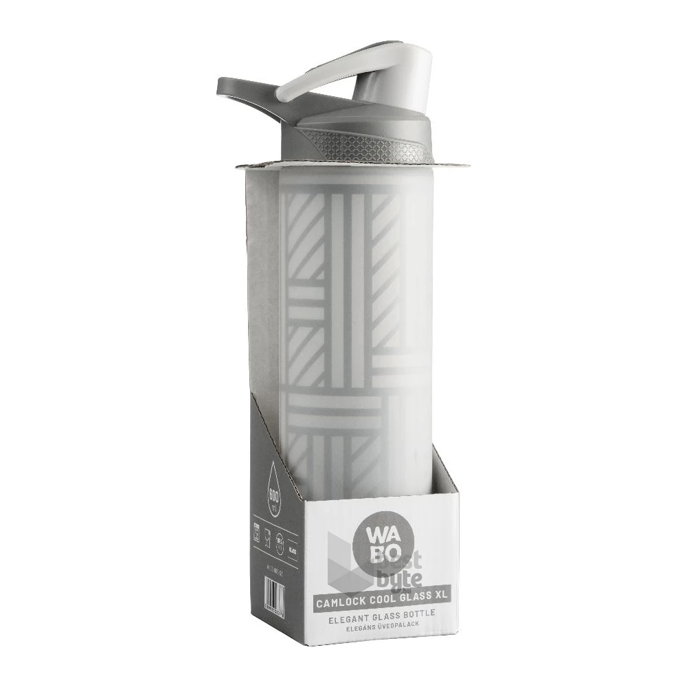 Wabo 600ml szürke üveg csatos kulacs