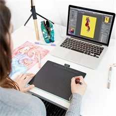 Wacom Intuos M pisztácia Bluetooth digitális rajztábla