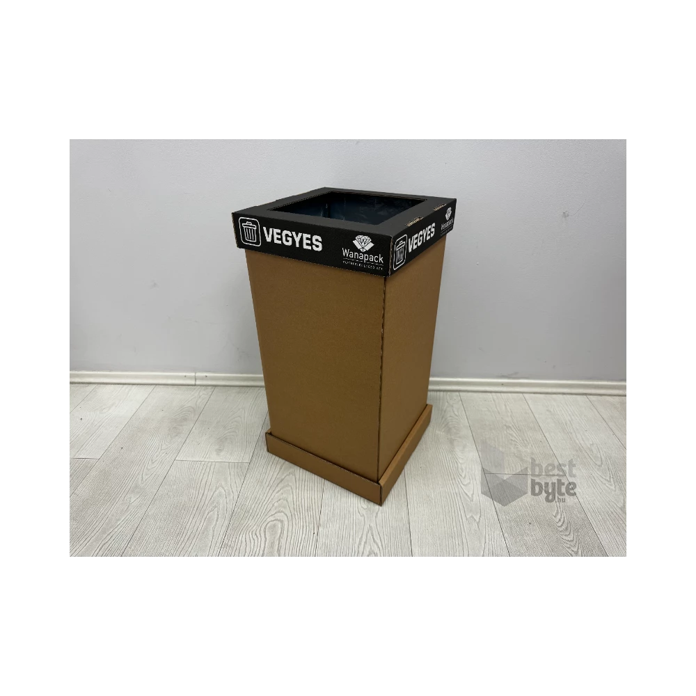 Wanapack 50 l szelektív vegyes szemetes fekete tető + palást + alj