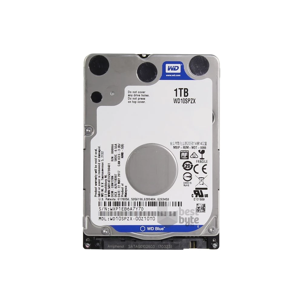 Western Digital 2,5" 1000GB belső SATAIII 5400RPM 128MB Blue WD10SPZX notebook winchester