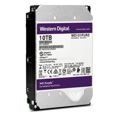 Western Digital 3,5" 10000GB belső SATAIII 7200RPM 256MB PURPLE WD101PURZ winchester 3 év