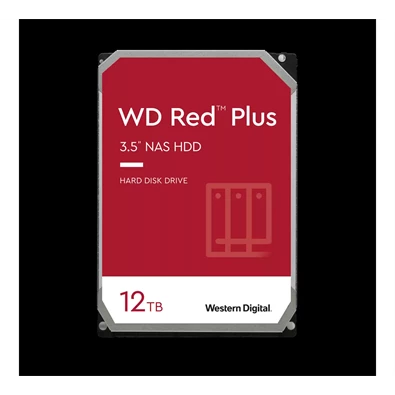 Western Digital 3,5" 12000GB belső SATAIII 7200RPM 256MB RED PLUS WD120EFBX winchester 3 év