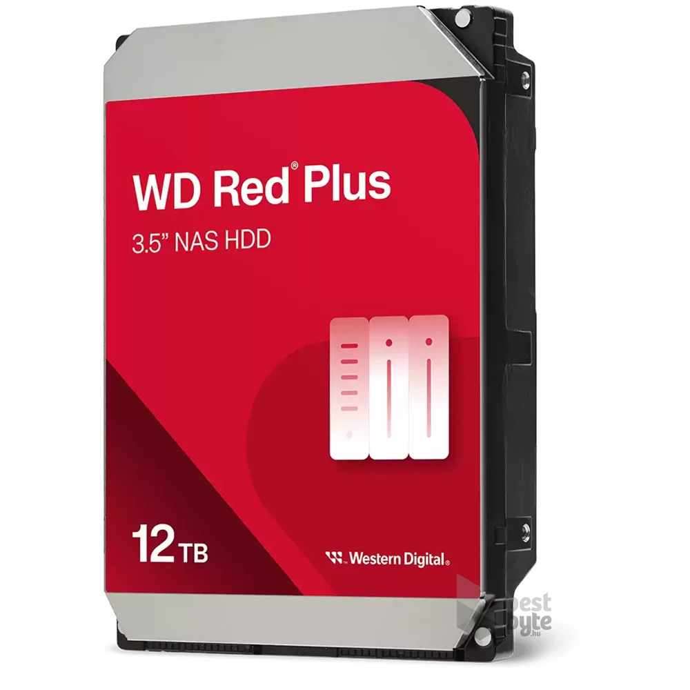 Western Digital 3,5" 12000GB belső SATAIII 7200RPM 256MB RED PLUS WD120EFBX winchester 3 év