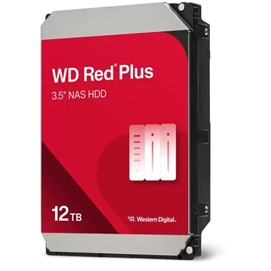 Western Digital 3,5" 12000GB belső SATAIII 7200RPM 256MB RED PLUS WD120EFBX winchester 3 év
