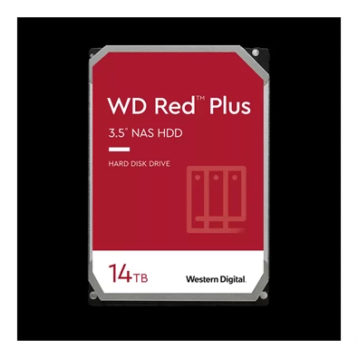 Western Digital 3,5" 14000GB belső SATAIII 7200RPM 512MB RED PLUS WD140EFGX winchester 3 év