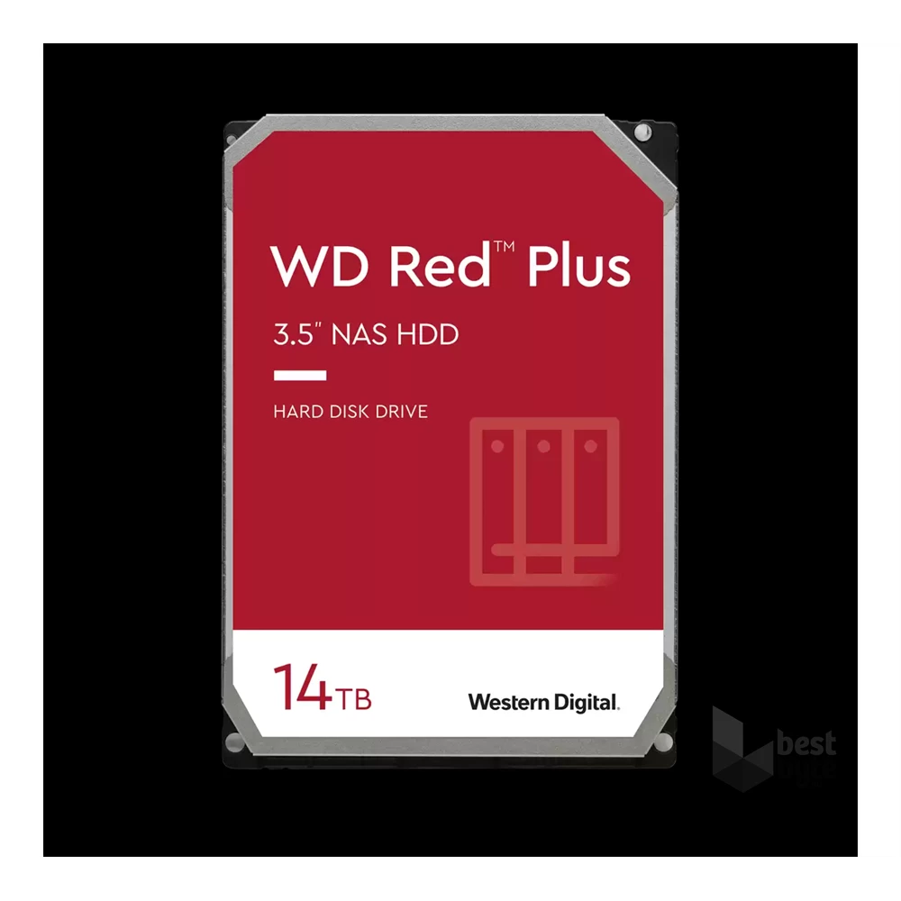 Western Digital 3,5" 14000GB belső SATAIII 7200RPM 512MB RED PLUS WD140EFGX winchester 3 év