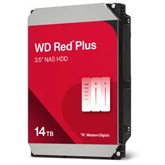Western Digital 3,5" 14000GB belső SATAIII 7200RPM 512MB RED PLUS WD140EFGX winchester 3 év