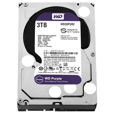 Western Digital 3,5" 3000GB belső SATAIII 5400RPM 64MB PURPLE WD30PURZ winchester 3 év