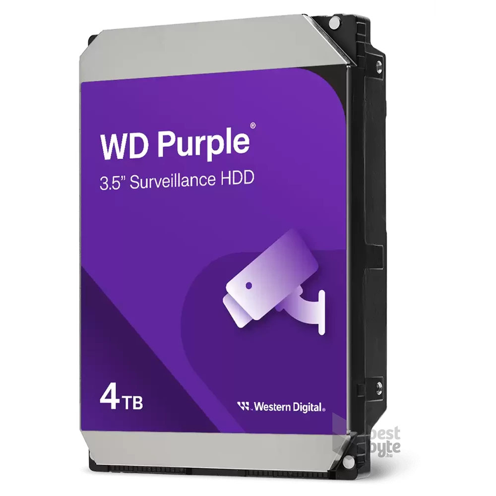 Western Digital 3,5" 4000GB belső SATAIII 5400RPM 256MB PURPLE WD43PURZ winchester 3 év