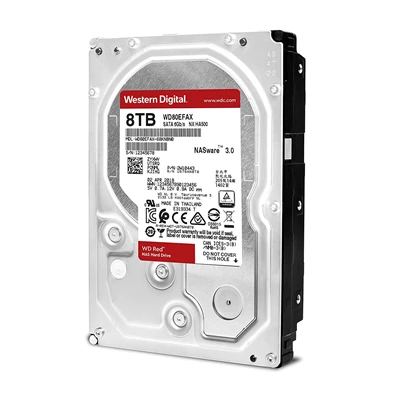 Western Digital 3,5" 8000GB belső SATAIII 7200RPM 256MB RED PLUS WD80EFAX winchester 3 év