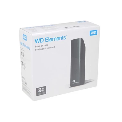 Western Digital Elements Desktop WDBWLG0080HBK 3,5" 8TB USB3.0 fekete külső winchester