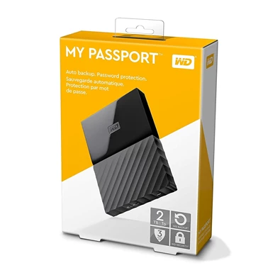 Western Digital My Passport WDBS4B0020BBK 2,5" 2TB USB3.0 fekete külső winchester