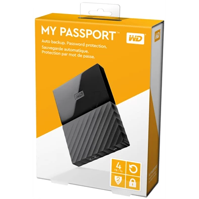 Western Digital My Passport WDBYFT0040BBK 2,5" 4TB USB3.0 fekete külső winchester