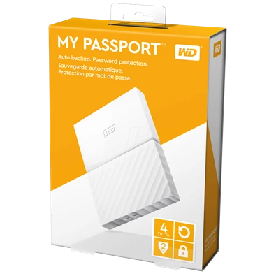 Western Digital My Passport WDBYFT0040BWT 2,5" 4TB USB3.0 fehér külső winchester