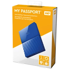 Western Digital My Passport WDBYNN0010BBL 2,5" 1TB USB3.0 kék külső winchester