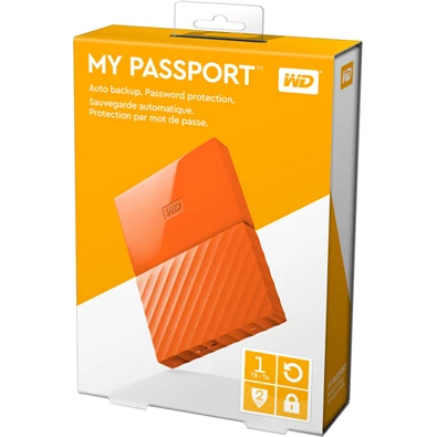 Western Digital My Passport WDBYNN0010BOR 2,5" 1TB USB3.0 narancs külső winchester