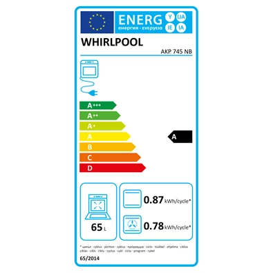 Whirlpool AKP 745 NB fekete beépíthető sütő