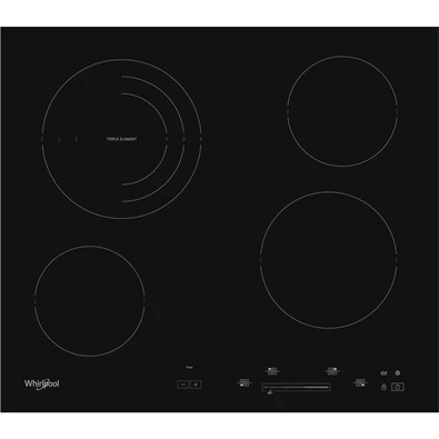 Whirlpool AKT 8900 BA fekete, beépíthető, elektromos üvegkerámia, főzőzóna: 4, beépíthető méret: 56cm, főzőlap (Újszerű)