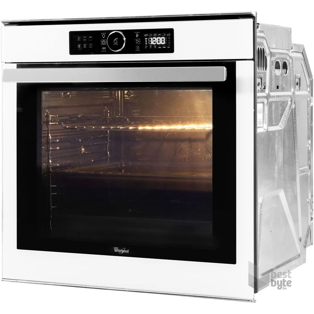 Whirlpool AKZM 8480WH fehér, beépíthető, sütőtér: 73L, grill, légkeverés, pirolitikus, sütő