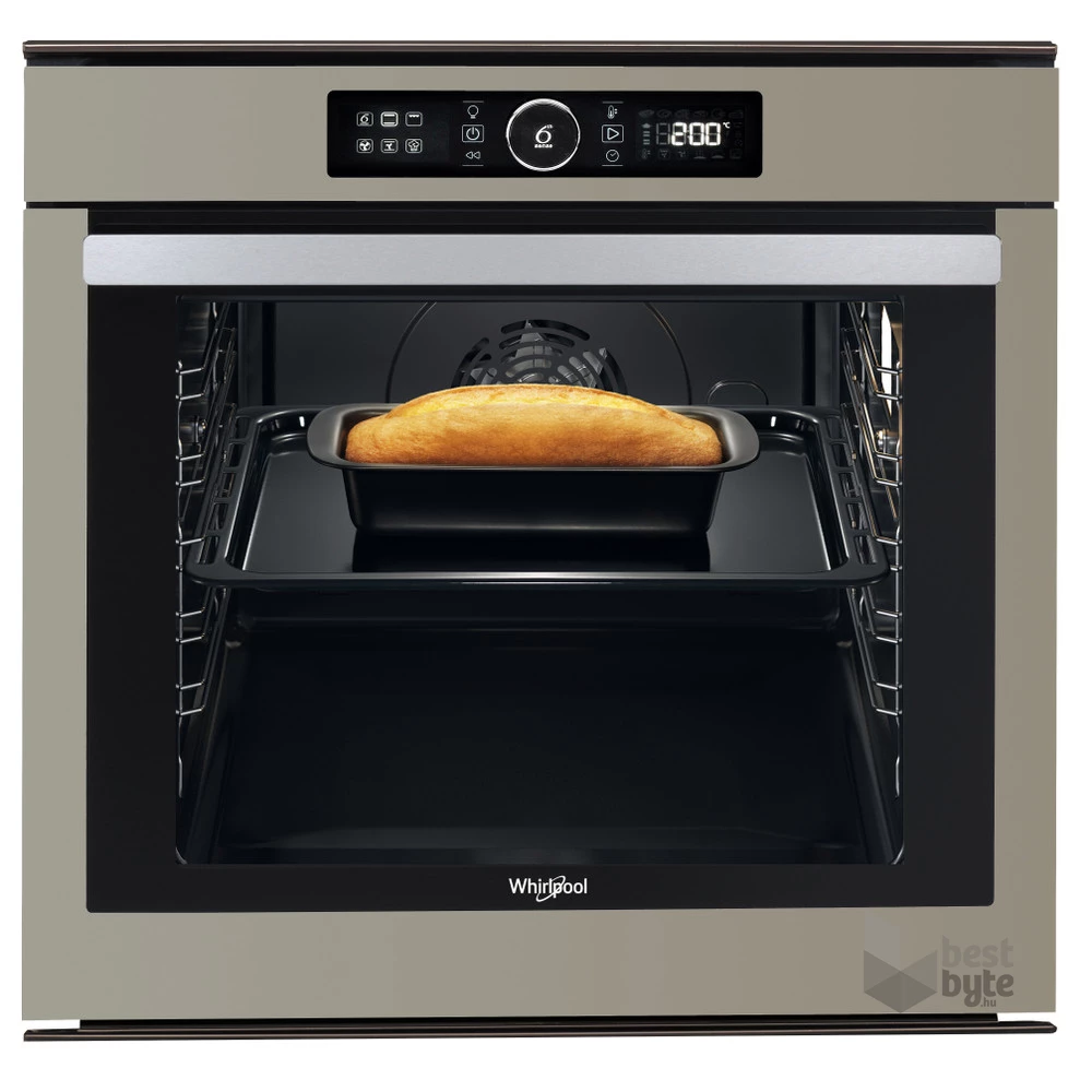 Whirlpool AKZM 8480 S ezüst, beépíthető, sütőtér: 73L, grill, légkeverés,  pirolitikus, sütő