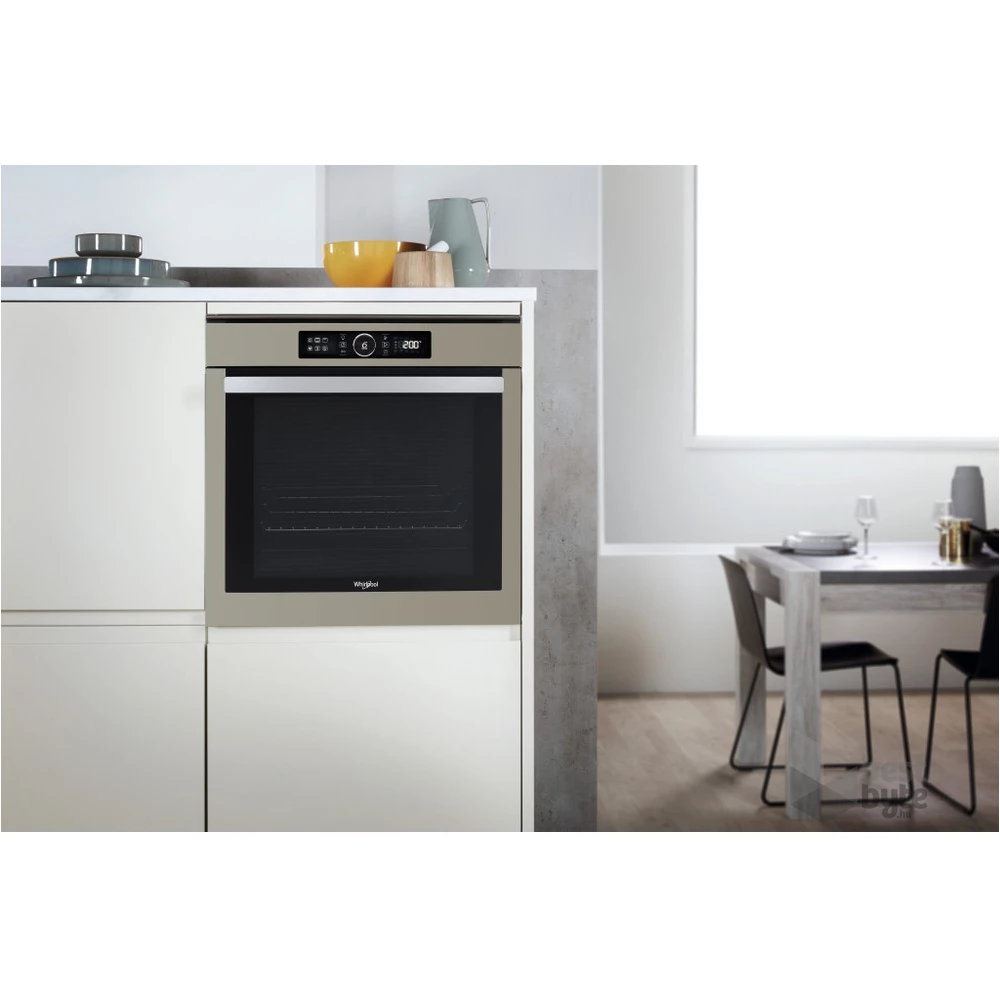 Whirlpool AKZM 8480 S ezüst, beépíthető, sütőtér: 73L, grill, légkeverés,  pirolitikus, sütő