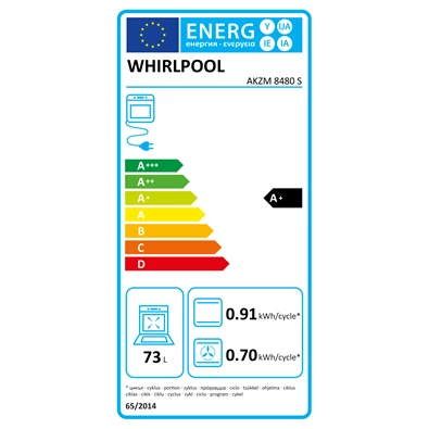 Whirlpool AKZM 8480 S beépíthető ezüst sütő