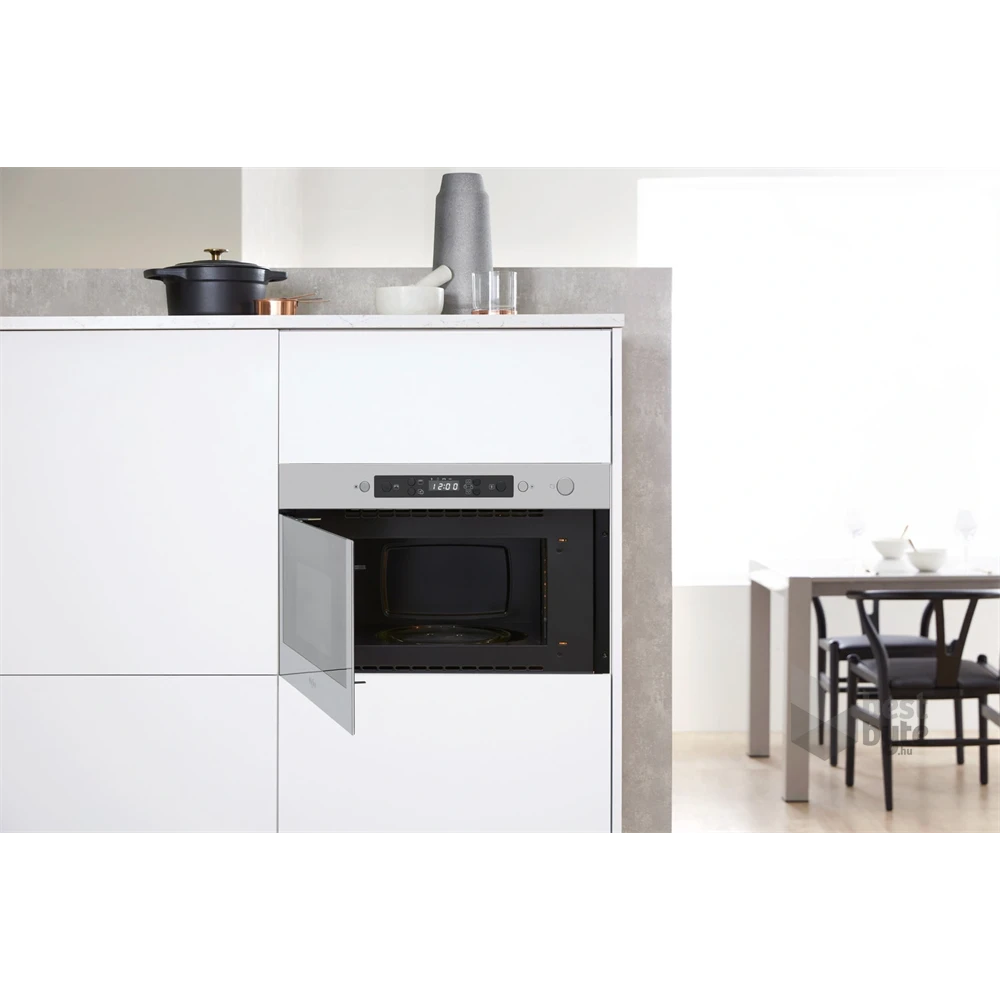 Whirlpool AMW 423 IX 1300W 22L inox beépíthető mikrohullámú sütő