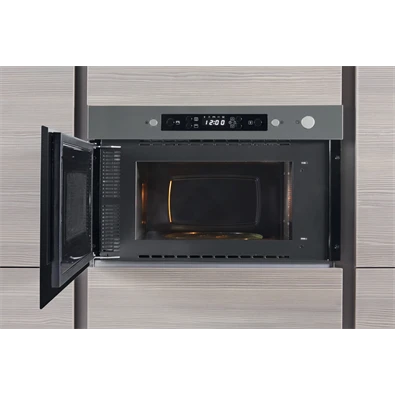 Whirlpool AMW 439/IX 750W 22L inox beépíthető mikrohullámú sütő